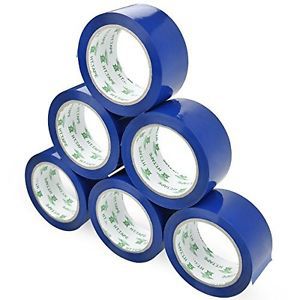 Ggbin Storage Packaging Tape, 1.88 Inches x 80 Yards Length, 6 Rolls, Blue