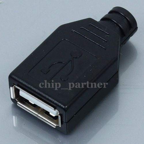 10PCS USB Socket USB Female Connector with Plastic Case A-Type