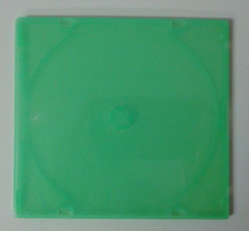 CD/DVD POLY CASE 5MM SLIMLINE GREEN 100 LOT