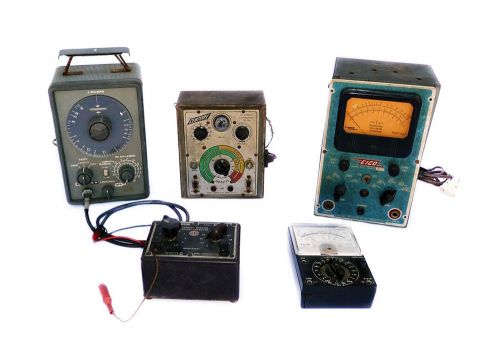 Lot Of 5 Various Vintage Electronic Test Equipmet Eico Century Cornell-Dubilier