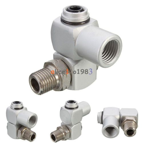 Aluminum 1/4&#034; BSP Air Hose Connector Adapter Joint Universal 360 Degree Swivel