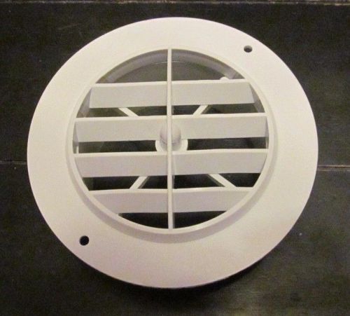 4&#034; WHITE Round Rotaire Grille Heat AC Air Duct Outlet Vent 3840WH RV Trailer