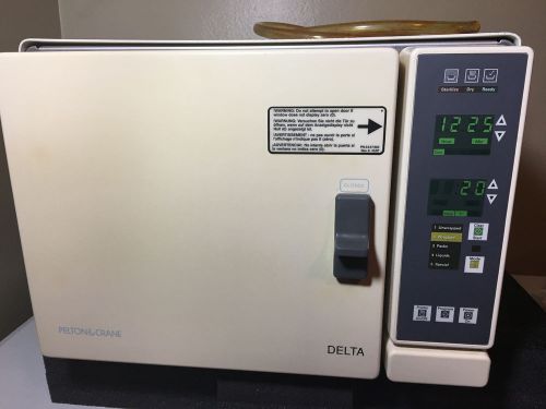 Pelton &amp; crane delta af instrument steam sterilizer 10&#034; chamber autoclave, trays for sale