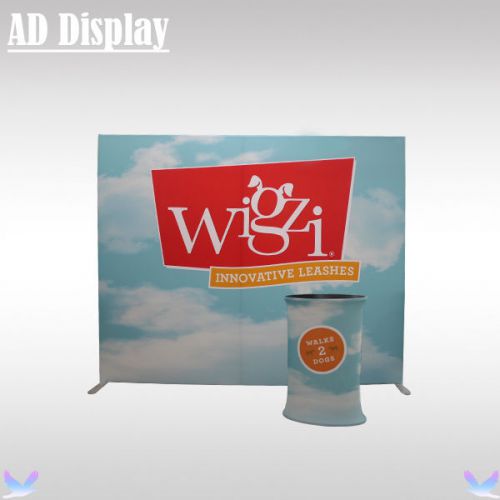 10ft*8ft Straight Single-Side Printed Tension Fabric Display With Portable Table