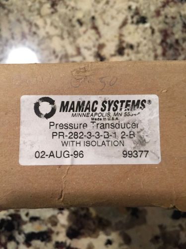 Mamar Pressure WET DIFFERENTIAL / Transducer PR-282-3-3-B-1-2-B w/isolation (16)