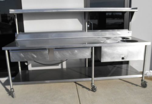 Stainless steel table with four wells soup warmer... for sale