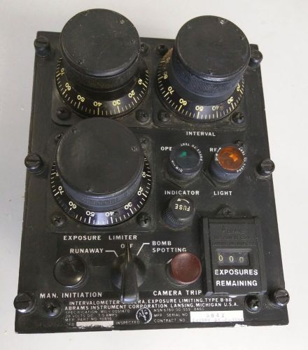 WWII Aircraft Intervalometer Camera Exposure Limiting Unit B8B Abrams Instrument