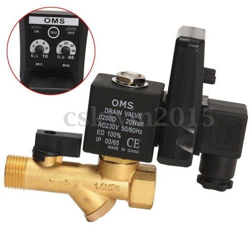 AC220V 1/2&#034; Electronic Timed Air Compressor Gas Tank Automatic 2-way Drain Valve
