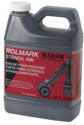 MARSH Rolmark Stencil Ink, 1 Qt Can, Black