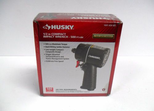 Husky 1/2&#034; Compact Air Impact Wrench-500 FT-LBS New in Sealed Box Free Shipping!