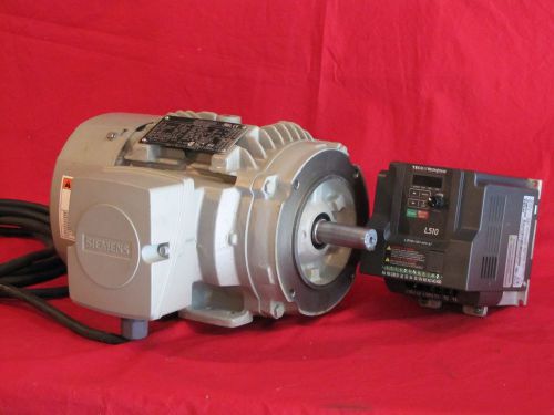 New siemens 1 hp high efficiency motor.  with vfd. tefc. ready to run. for sale