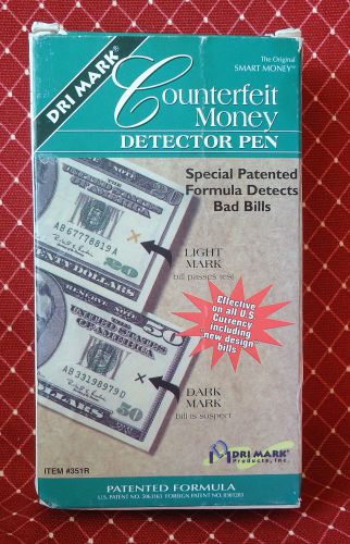 New Dri Mark Counterfeit Money Detector Pens Box of 12 Tiem # 351R