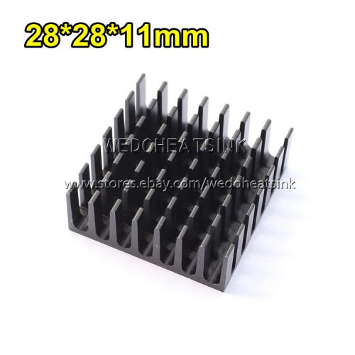 5pcs 28x28x11mm Black Aluminum Heatsink Cooler Radiator