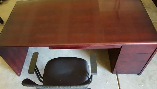 PAOLI Executive Desk Solid Mahogany wood