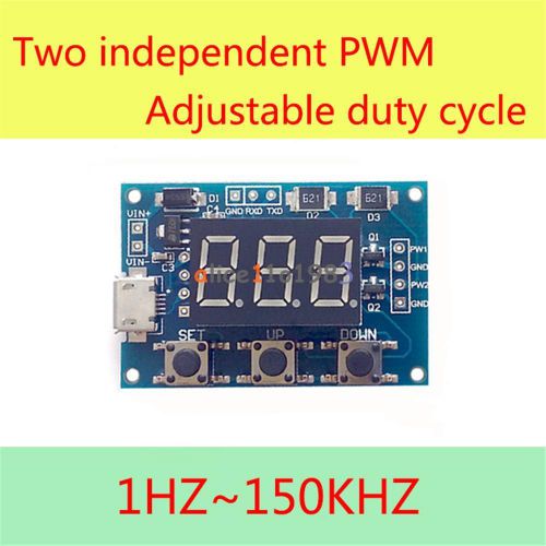 2CH Independent PWM Generator Duty Cycle Pulse Frequency Module LED Digital Tube