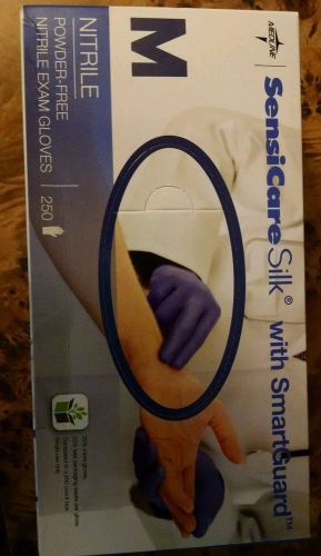 Sensi care Silk with Smartguard, Nitrile ,powder free exam gloves Medium 250 ct