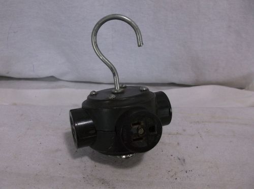 VINTAGE HUBBELL 4 OUTLET CLUSTER RECEPTICLE # 9259  GROUNDING 5935-00-982-7451 #