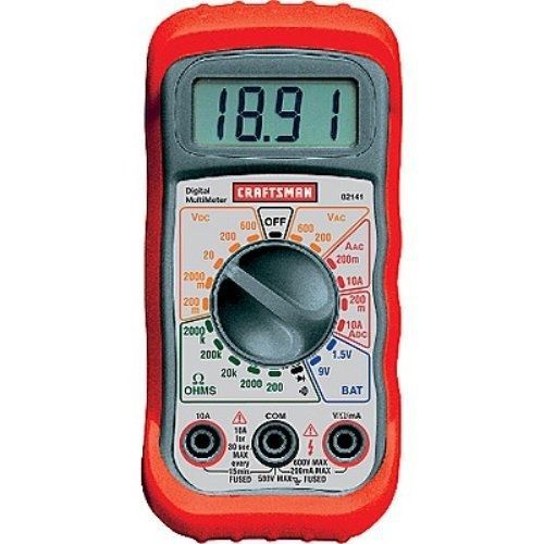 Craftsman 34-82141 Digital Multimeter with 8 Functions and 20 Ranges