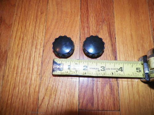 2 Black Bakelite Mounting Knobs 1/4 Inch Thread Fan mounting bracket knobs