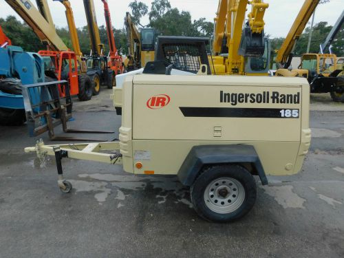 2002 ingersoll rand 185 portable toweable diesel air compressor - low hours - for sale