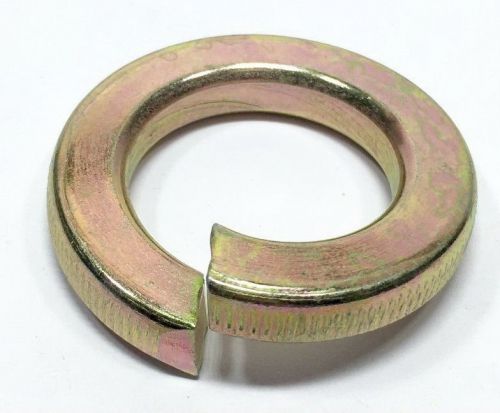 (Qty 50) 3/8&#034; Standard Split Lock Washers Grade 8 Hardened Yellow Zinc