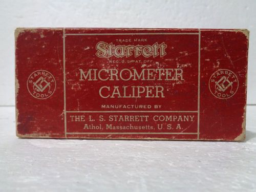 Starrett no. 203-c 0-1 inch micrometer super clean with box and intructions for sale