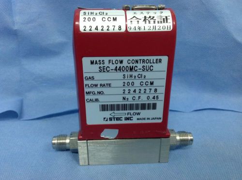 Stec inc. sec-4400mc-suc mass flow controller, gas sih2cl2, flow rate 200ccm for sale