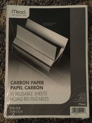 Mead 40112 Carbon Paper Tablet- 10 Reusable Sheets - 8 1/2x11