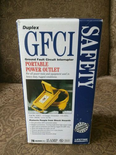 Duplex GFCI Ground Fault Circuit Interrupter/Portable Power Outlet