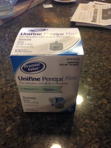 UNIFINE PENTIPS PLUS  5 MM 31G Pen Needle with built in remover diamond point