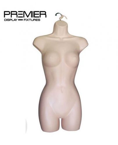 2NEW HANGING FULL FEMALE TORSO BODY FORM HIP LONG PLASTIC MANNEQUIN DISPLAY NUDE