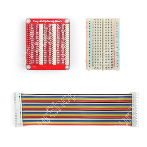 GPIO Expansion Board + 40Pin Flat Cable + Breadboard For Raspberry Pi2/3 B B+ B5