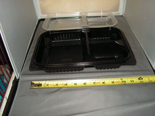Solo  Dinner Boxes - 919019PM94 - 3 compartment/hinged Lid  11.5 x 8 - 100 CT