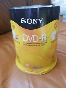 100 Pack SONY DVD-R 120 Min 4.7GB 1-16X Disc 100DMR47RSP  NEW &amp; SEALED