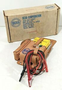 BEHA Gas Lamp Tester #5715 Made in Germany w/ Holster Leads Antenna - Tested