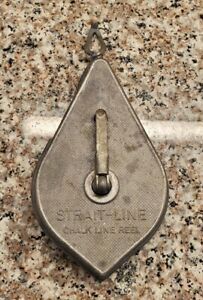 Vintage Irwin Strait-Line Chalk Line Reel Plumb Bob Made in USA Metal