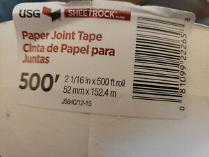 Drywall - Sheetrock Paper Drywall Joint Tape, U S Gypsum 2 1/16&#034; X 500 ft roll