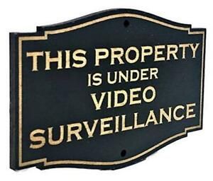 This Property is Under Video Surveillance Rustic Wooden Sign () 4 x 6