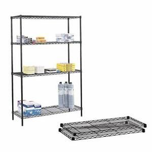 Safco Products 5242BL Commercial Wire Shelving Extra Shelves 48&#034;W x 18&#034;D for use