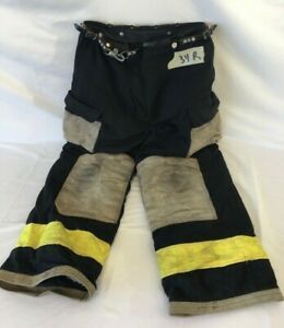 2001 Lion Black Firefighter Turnout Pants w/ Liner Size 34R
