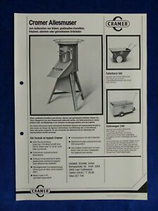 0445) Cramer Allesmuser Futterkarre 100 Futterwagen 240 - Prospekt Brochure 80er