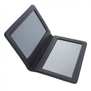 ASR Federal Heavy Duty Black Leather Double ID Holder - Fits 2 Standard IDs