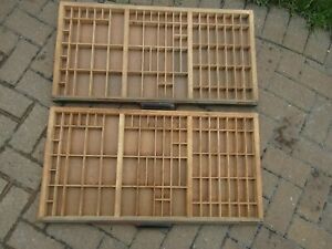 ( 2 ) Letterpress California Job Case - Type Case - Shadow Box  D50