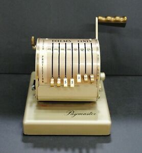 Vintage Paymaster Series X550 Check Writer 7 Columns, No Key, 7.5&#034;x8.5&#034;x6.5&#034;