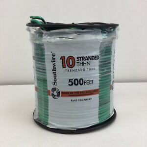 New 500&#039; Southwire 10 AWG Stranded Green THHN/THWN Building Copper Wire 22977357