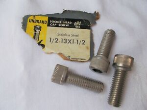 32 pc SOCKET HEAD CAP SCREWS 1/2-13 x 1-1/2&#034; Allen Drive Stainless Steel Bolt