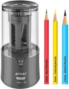 AFMAT Electric Pencil Sharpener, Auto Stop, Super Sharp &amp; Fast, NEW in BOX Gray