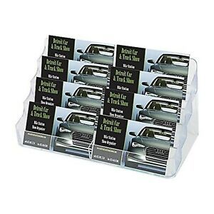 1InTheOffice Business Card Holder Display, 8 Pocket Multiple Business Card Di...