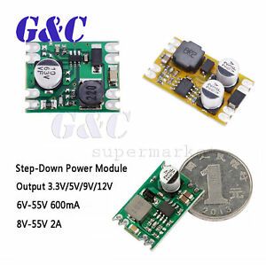 Mini 2A/600mA 3.3V 5V 9V 12V DC-DC Step Down Converter Power Supply Module NEW