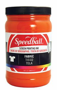 SPEEDBALL ART PRODUCTS 4609 FABRIC SCREEN INK ORANGE 32OZ